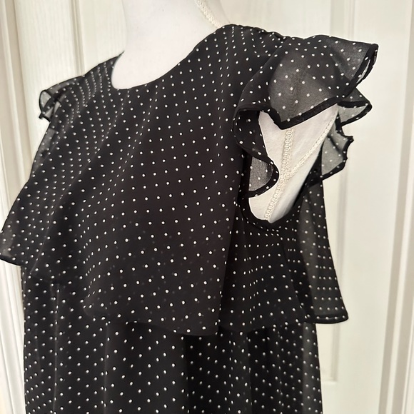 Who What Wear Women's Polka Dot Multi Tiered Dress, Sz M. - Picture 4 of 13